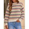 imageEVALESS Fall Sweaters for Women Cute Long Sleeve Tops Fashion Clothing 2025 Lightweight Pullover Sweaters Polka Dot TopsMulticolour