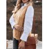 imageEVALESS Oversized Sweater Vest for Women V Neck Sleeveless Solid Color Loose Pullover Sweater1 Khaki