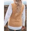 imageEVALESS Oversized Sweater Vest for Women V Neck Sleeveless Solid Color Loose Pullover Sweater1 Khaki