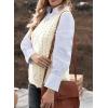 imageEVALESS Oversized Sweater Vest for Women V Neck Sleeveless Solid Color Loose Pullover Sweater2a Beige
