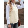 imageEVALESS Oversized Sweater Vest for Women V Neck Sleeveless Solid Color Loose Pullover Sweater2a Beige