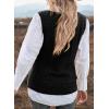 imageEVALESS Oversized Sweater Vest for Women V Neck Sleeveless Solid Color Loose Pullover SweaterA Black