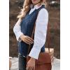 imageEVALESS Oversized Sweater Vest for Women V Neck Sleeveless Solid Color Loose Pullover SweaterA Blue