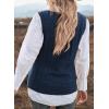 imageEVALESS Oversized Sweater Vest for Women V Neck Sleeveless Solid Color Loose Pullover SweaterA Blue