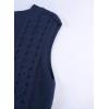 imageEVALESS Oversized Sweater Vest for Women V Neck Sleeveless Solid Color Loose Pullover SweaterA Blue
