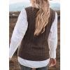 imageEVALESS Oversized Sweater Vest for Women V Neck Sleeveless Solid Color Loose Pullover SweaterA Brown