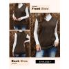imageEVALESS Oversized Sweater Vest for Women V Neck Sleeveless Solid Color Loose Pullover SweaterA Brown