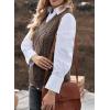 imageEVALESS Oversized Sweater Vest for Women V Neck Sleeveless Solid Color Loose Pullover SweaterA Brown
