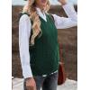 imageEVALESS Oversized Sweater Vest for Women V Neck Sleeveless Solid Color Loose Pullover SweaterA Green