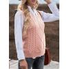 imageEVALESS Oversized Sweater Vest for Women V Neck Sleeveless Solid Color Loose Pullover SweaterA Pink