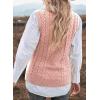 imageEVALESS Oversized Sweater Vest for Women V Neck Sleeveless Solid Color Loose Pullover SweaterA Pink