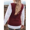 imageEVALESS Oversized Sweater Vest for Women V Neck Sleeveless Solid Color Loose Pullover SweaterA Red