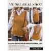 imageEVALESS Oversized Sweater Vest for Women V Neck Sleeveless Solid Color Loose Pullover SweaterA Yellow
