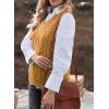 imageEVALESS Oversized Sweater Vest for Women V Neck Sleeveless Solid Color Loose Pullover SweaterA Yellow