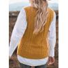 imageEVALESS Oversized Sweater Vest for Women V Neck Sleeveless Solid Color Loose Pullover SweaterA Yellow