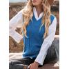 imageEVALESS Oversized Sweater Vest for Women V Neck Sleeveless Solid Color Loose Pullover SweaterB Dark Sky Blue