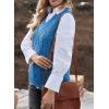 imageEVALESS Oversized Sweater Vest for Women V Neck Sleeveless Solid Color Loose Pullover SweaterB Dark Sky Blue