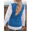 imageEVALESS Oversized Sweater Vest for Women V Neck Sleeveless Solid Color Loose Pullover SweaterB Dark Sky Blue