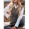 imageEVALESS Oversized Sweater Vest for Women V Neck Sleeveless Solid Color Loose Pullover SweaterB Gray