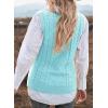 imageEVALESS Oversized Sweater Vest for Women V Neck Sleeveless Solid Color Loose Pullover SweaterB Light Sky Blue