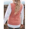 imageEVALESS Oversized Sweater Vest for Women V Neck Sleeveless Solid Color Loose Pullover SweaterB Red