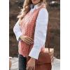 imageEVALESS Oversized Sweater Vest for Women V Neck Sleeveless Solid Color Loose Pullover SweaterB Red
