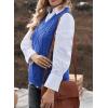 imageEVALESS Oversized Sweater Vest for Women V Neck Sleeveless Solid Color Loose Pullover SweaterC1 Blue