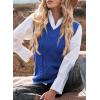imageEVALESS Oversized Sweater Vest for Women V Neck Sleeveless Solid Color Loose Pullover SweaterC1 Blue
