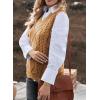imageEVALESS Oversized Sweater Vest for Women V Neck Sleeveless Solid Color Loose Pullover SweaterC1 Brown
