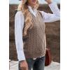 imageEVALESS Oversized Sweater Vest for Women V Neck Sleeveless Solid Color Loose Pullover SweaterC1 Khaki