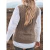 imageEVALESS Oversized Sweater Vest for Women V Neck Sleeveless Solid Color Loose Pullover SweaterC1 Khaki
