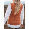 imageEVALESS Oversized Sweater Vest for Women V Neck Sleeveless Solid Color Loose Pullover SweaterC1 Orange