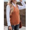 imageEVALESS Oversized Sweater Vest for Women V Neck Sleeveless Solid Color Loose Pullover SweaterC1 Orange