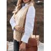 imageEVALESS Oversized Sweater Vest for Women V Neck Sleeveless Solid Color Loose Pullover SweaterC1 Pink
