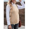 imageEVALESS Oversized Sweater Vest for Women V Neck Sleeveless Solid Color Loose Pullover SweaterC1 Pink