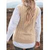 imageEVALESS Oversized Sweater Vest for Women V Neck Sleeveless Solid Color Loose Pullover SweaterC1 Pink