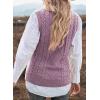 imageEVALESS Oversized Sweater Vest for Women V Neck Sleeveless Solid Color Loose Pullover SweaterC1 Purple
