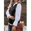 imageEVALESS Oversized Sweater Vest for Women V Neck Sleeveless Solid Color Loose Pullover SweaterC5 Black