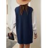 imageEVALESS Oversized Sweater Vest for Women V Neck Sleeveless Solid Color Loose Pullover SweaterD Blue