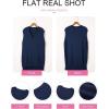 imageEVALESS Oversized Sweater Vest for Women V Neck Sleeveless Solid Color Loose Pullover SweaterD Blue