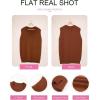 imageEVALESS Oversized Sweater Vest for Women V Neck Sleeveless Solid Color Loose Pullover SweaterD Brown