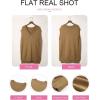 imageEVALESS Oversized Sweater Vest for Women V Neck Sleeveless Solid Color Loose Pullover SweaterD1 Brown