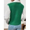 imageEVALESS Sweater Vest Women V Neck Cap Sleeve Knit Sweaters Summer Fall Floral Print Sweater Vest Tops Pullover SweatersGreen