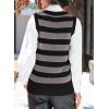 imageEVALESS Sweater Vest Women V Neck Knit Sleeveless Tunic Tank Tops Casual Pullover Sweater Fall Trendy 2025 Outfits01 Gray Stripe