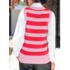 imageEVALESS Sweater Vest Women V Neck Knit Sleeveless Tunic Tank Tops Casual Pullover Sweater Fall Trendy 2025 Outfits03 Red Stripe