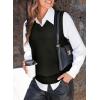 imageEVALESS Sweater Vest Women V Neck Knit Sleeveless Tunic Tank Tops Casual Pullover Sweater Fall Trendy 2025 OutfitsBlack