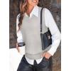 imageEVALESS Sweater Vest Women V Neck Knit Sleeveless Tunic Tank Tops Casual Pullover Sweater Fall Trendy 2025 OutfitsGray