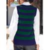imageEVALESS Sweater Vest Women V Neck Knit Sleeveless Tunic Tank Tops Casual Pullover Sweater Fall Trendy 2025 OutfitsGreen Stripe