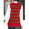 imageEVALESS Sweater Vest Women V Neck Knit Sleeveless Tunic Tank Tops Casual Pullover Sweater Fall Trendy 2025 OutfitsKhaki Stripe