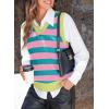 imageEVALESS Sweater Vest Women V Neck Knit Sleeveless Tunic Tank Tops Casual Pullover Sweater Fall Trendy 2025 OutfitsRose Stripe